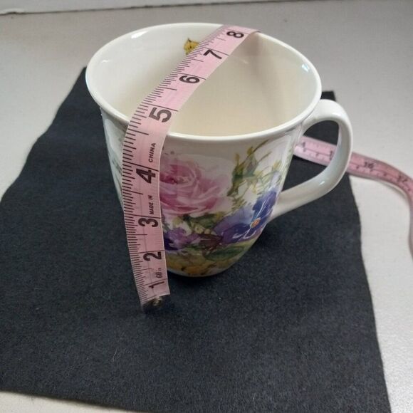 Gail Flores Burton & Burton Abundant Bloom Flower and Butterflys Mug Cottagecore - Picture 6 of 6